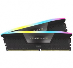 DDR5, 6600MT/s 32GB 2x16GB DIMM, Unbuffered, 38-48-48-106, Std PMIC, XMP 3.0, VENGEANCE RGB DDR5 Black Heatspreader, Black PCB, 1.4V CMH32GX5M2B6600C38