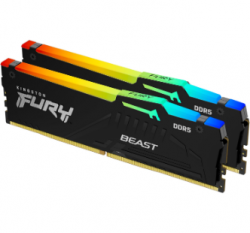 Kingston FURY Beast. RGB, DDR5, 32GB Kit (16GB x 2), 6000MHz, CL36, DIMM, 1.35V, Limited Lifetime Warranty KF560C36BBE2AK2-32