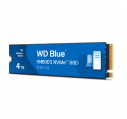 Sandisk WD Blue, SN5000, PCIe Gen4x4, M.2 2280, 4TB, Read Up to 5150MB/s, Write Up to: 4900MB/s, 5 Years Limited Warranty WDS400T4B0E-00BKY0