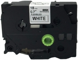 Brother 18mm Black on White FlexibleTZE Tape TZE-FX241