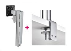 Atdec AWMS-1340 130mm Arm + 400mm Post / 12kg (26.5lb) Flat Screens, 10kg (22lb) Curved Screens + F Clamp Desk Fixing, Silver AWMS-1340-F-S