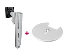 Atdec AWMS-1340 130mm Arm + 400mm Post / 12kg (26.5lb) Flat Screens, 10kg (22lb) Curved Screens + Grommet Clamp Desk Fixing, Silver AWMS-1340-G-S