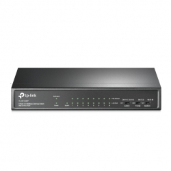 TP-LINK 9 PORT UNMANAGED DESKTOP SWITCH, 10/100 (9),POE (8),BLACK, 5YR TL-SF1009P