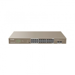 TENDA (TEG1126P-24-410W) 24GE + 2SFP Ethernet Switch With 24-Port PoE+