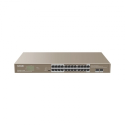 TENDA (TEG1126P-24-410W) 24GE + 2SFP Ethernet Switch With 24-Port PoE+