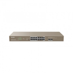 TENDA (TEG1118P-16-250W) 16GE + 2SFP Ethernet Switch With 16-Port PoE+