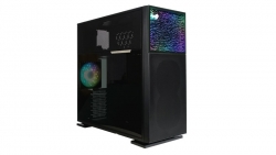 In Win N515 ATX BLACK CASE TOP INFINITY PANEL WITH 2 ARGB FRONT FAN 1 REAR ARGB FAN N515BLK-3AL120