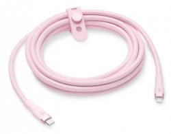 BELKIN 3M USB-C TO LIGHTNING CABLE, BRAIDED, PINK, APL CAA011DS3MPK