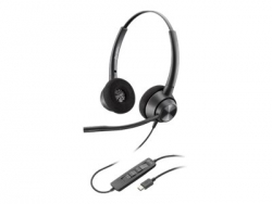 POLY ENCOREPRO EP320, BINAURAL USB-C CORDED HEADSET, WITH INLINE CONTROL (214571-01)
