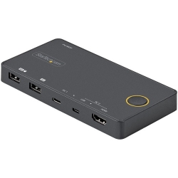 Startech.Com 2 Port USB-A/HDMI / USB-C KVM KVM Switch - 4K 60Hz HDMI 2.0 SV221HUC4K