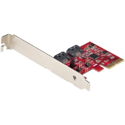 StarTech.com SATA Controller - Serial ATA/600 - PCI Express x2 - Plug-in Card - RAID Supported - 0, 1, JBOD RAID Level - 2 Total SATA Port(s) - 2 SATA Port(s) Internal - PC 2P6GR-PCIE-SATA-CARD