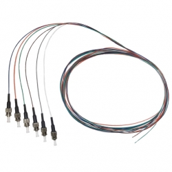 Fibre Pigtail ST OM4 Multimode 2m. 6 pack. Rainbow. Backward Compatible With OM3 015.012.1406