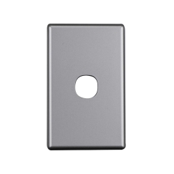 4C | Elegant 1 Gang Aluminium Plate - Silver Matte 040.0.0102