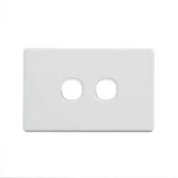 4C | Classic 2 Gang Switch Cover - White 040.000.0022