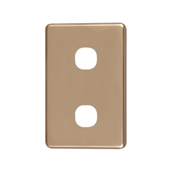4C | Classic 2 Gang Switch Cover - Gold 040.000.0032