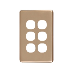 4C | Classic 6 Gang Switch Cover - Gold 040.000.0036