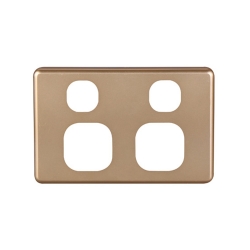 4C | Classic Double Power Point Cover Plate - Gold 040.000.0037