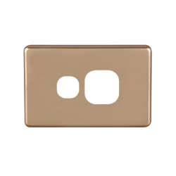 4C | Classic Single Power Point Cover Plate - Horizontal - Gold 040.000.0038