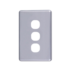 4C | Classic 3 Gang Switch Cover - Silver 040.000.0043