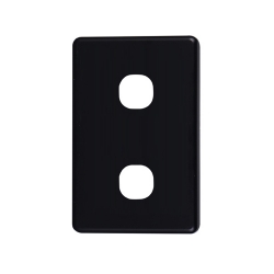 4C | Classic 2 Gang Switch Cover - Black 040.000.0052