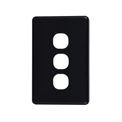 4C | Classic 3 Gang Switch Cover - Black 040.000.0053