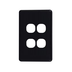 4C | Classic 4 Gang Switch Cover - Black 040.000.0054