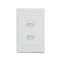 4C | Ultima 2 Gang Switch 250V 16AX - Vertical 040.000.0062