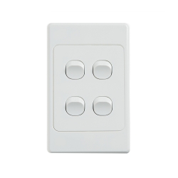 4C | Ultima 4 Gang Switch 250V 16AX - Vertical 040.000.0064