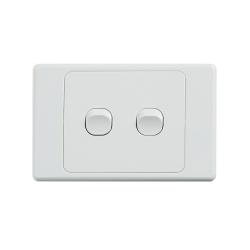 4C | Ultima 2 Gang Switch 250V 16AX - Horizontal 040.000.0068