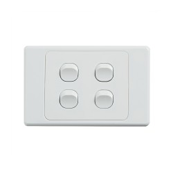 4C | Ultima 4 Gang Switch 250V 16AX - Horizontal 040.000.0070