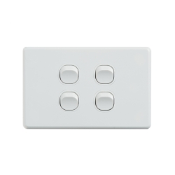 4C | Classic 4 Gang Switch 250V 16AX - Horizontal 040.000.0292
