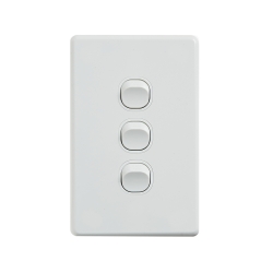 4C | Classic 3 Gang Switch 250V 16AX - Vertical 040.000.0297