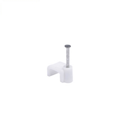 4C | Cable Clip Flat White 14mm (4.0mm2 Twin+Earth) - 250 pack 040.030.0073