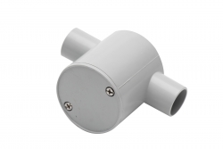 4C | Deep Junction Box 25mm 2 Way Through - 10 Pack 040.040.0391