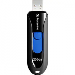 Transcend JetFlash 790 256 GB USB 3.1 Type A Flash Drive - Black - 90 MB/s Read Speed - 45 MB/s Write Speed - 1 Piece TS256GJF790K