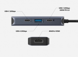 TARGUS HYPERDRIVE NEXT 4 PORT.USB-C HUB HD4001GL