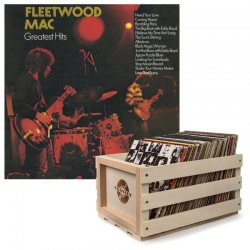 Crosley Record Storage Crate Fleetwood Mac Greatest Hits Vinyl Album Bundle SM-MOVLP103-B