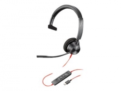 PLANTRONICS BLACKWIRE 3310-M, UC, MONO USB-C CORDED HEADSET - PROMO ENDS 30SEP21 214011-01
