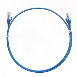 8ware CAT6 Ultra Thin Slim Cable 2m/ 200cm - Blue Color Premium RJ45 Ethernet Network LAN UTP Patch Cord (CAT6THINBL-2M)