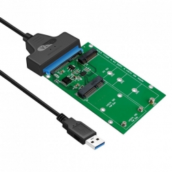 Simplecom SA221 USB 3.0 to mSATA + NGFF M.2 (B Key) SSD 2 in 1 Combo Adapter (SA221)