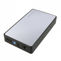 Simplecom SE325 Tool Free 3.5' SATA HDD to USB 3.0 Hard Drive Enclosure - Silver Enclosure (SE325-SILVER)