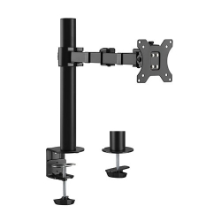 Brateck Single Monitor Affordable Steel Articulating Monitor Arm Fit Most 17'-32' Monitor Up to 9kg per screen (LDT33-C012)