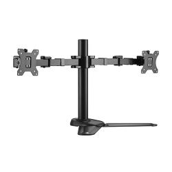 Brateck Dual Monitors Affordable Steel Articulating Monitor Stand Fit Most 17'-32' Monitors Up to 9kg per screen (LDT33-T024)