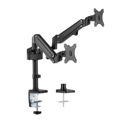 Brateck Dual Monitors Heavy-Duty Aluminum Gas Spring Monitor Arm Fit Most 17''-32'' Up to 12kg per screen (LDT47-C024N)