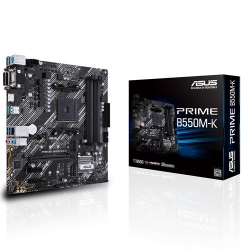 ASUS AMD B550 PRIME B550M-K (Ryzen AM4) mATX MB, Dual M.2, PCIe 4.0, 1Gb Ethernet, HDMI/D-Sub/DVI, SATA 6Gbps, USB 3.2 Gen 2 A (PRIME B550M-K)