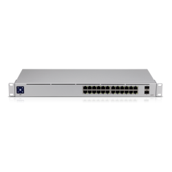 Ubiquiti UniFi 24 port Managed Gigabit Switch - 24x Gigabit Ethernet Ports, with 2xSFP - Touch Display - Fanless - GEN2 (USW-24-AU)