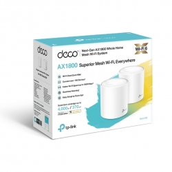 TP-Link Deco X20(2-pack) AX1800 Whole Home Mesh Wi-Fi 6 System, Up To 370 sqm Coverage, WIFI6, 1201Mbps @ 5Ghz, 574Mbps @ 2.4 GHz OFDMA, MU-MIMO