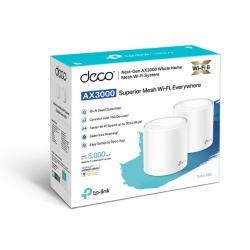 TP-Link Deco X60 (2-pack) AX3000 Whole Home Mesh Wi-Fi 6 System (WIFI6), Up to 460sqm Coverage (Deco X60(2-pack))
