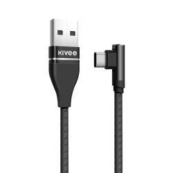 KIVEE CG011 Angle Lightning to USB Charging Cable 1M Black (ELEKIVCG011)