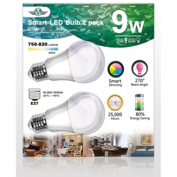 MV SMART BULB 9W E27 TWIN PACK (apple app only ) (ELEMVSBBULBE27-2)